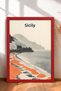 6 Piece Mediterranean Beach Umbrellas Framed Painting Set Italy Posters Wall Decor Sixit39 - 4