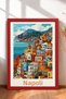 6 Piece Naples and Amalfi Coast Framed Art Set Italy Posters Wall Decor Sixit14 - 3
