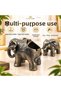 Luxury Alloy Metal Elephant Figured Decorative Ashtray with Lid and Jewelry Storage Box Metal Trinket Box 18 X 12 cm - 5
