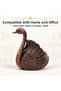 Luxury Alloy Metal Swan Figured Lid Decorative Ashtray Jewelry Storage Box Metal Trinket 15 X 13 Cm. - 6