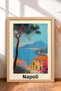 6 Piece Naples and Amalfi Coast Framed Art Set Italy Posters Wall Decor Sixit14 - 2