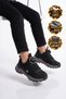 Smart Lace-Up Rubber Sole Black Boys' Outdoor Trekking Shoes Bs-İh1-P-240