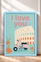 Ti Amo Written Colosseum and Classic Scooter Framed Painting Italy Poster Wall Decor Itn047 - 3
