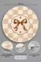 Cam Nihale |   Beige Lady Themed Bow Glass Trivet |   8 mm |   Diameter 20cm - 5