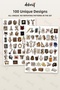 Classic Art Sticker Set 100 Pieces - Marble Sculpture and Oil Painting Agenda Journal Notebook Stickers - 2