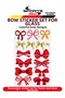 Colorful Ribbon Bow Patterned Decorative Glass Sticker Set 20×35 cm - 2