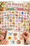 70 Pcs Pastel Sweet Flower Sticker Set – Spring Themed Agenda, Notebook, and Gift Package Decoration Label Ybs0021 - 2