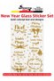 Gold Colored Written New Year Glass Sticker Set Welcome 2027 20×35 cm - 2