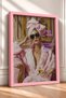 Il Dolce Far Niente Pink Furry Woman Framed Painting Italy Poster Wall Decor Itp008 - 2