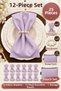 Lavender Set of 12 Fabric Napkins 45X45Cm |   25 Pieces with Pearl Ring and Bag |   Guest House and Dowry Tableware Presentation Napkin