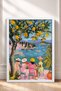 Four Friends under the Lemon Tree Framed Painting Italy Poster Living Room Kitchen Wall Decor Itn079 - 3