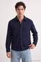 Navy Blue Oxford Regular Fit Pocket Detailed Lycra Men's Shirt Tmnaw27Go00037 - 3
