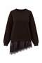 Brown Oversize/Wide Cut Crew Neck Knitted Hijab Sweatshirt Tctaw27Tw00001