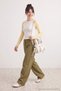 Dark Mink Barrel Molded Fabric Trousers Twoaw27Pl00071 - 3