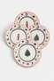 4-Piece New Year's Patterned Porcelain Cake Set Tphaw27Tbk00059 - 2