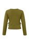 Haki Bisiklet Yaka Bağlama Detaylı Regular Kalıp Örme T-Shirt TWOAW27TS00142 - 6
