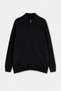 Plus Size Black Regular Fit High Neck Zippered Knitwear Cardigan Tmnaw27Av00001