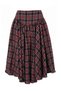 Red Plaid Flared Maxi Long Skirt Twoaw27Et00169