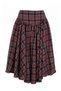 Red Plaid Flared Maxi Long Skirt Twoaw27Et00169 - 3