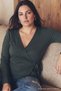 More Sustainable Green Double Breasted Closure Fitted Knitted Plus Size Blouse Tbbaw27Af00064