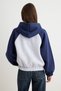 Gri Melanj Lacivert Renk Bloklu Fermuarlı Bomber Kalın İçi Polarlı Örme Sweatshirt TWOAW27SW00266 - 2