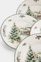 4-Piece New Year Design Porcelain Cake Set 20 cm Tphaw27Tbk00060 - 3