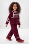 Burgundy Girls' Embroidered Velvet Sweatshirt Tkdaw27Sw00115 - 5