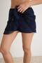 Navy Blue Embroidered Extra Short / Super Mini Woven Chiffon Skirt Tpraw27Et00016 - 6