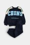 Navy Blue Unisex Plain Knitted Top and Bottom Set Tkdaw27Au00081 - 4