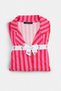 Pink 100% Cotton Christmas Themed Striped Knitted Pajamas Set Thmaw27Pt00201 - 4