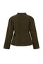 Green Ornate Closure Velvet Plus Size Jacket Tbbaw27Ag00064 - 3