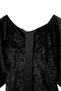 Black Skater Velvet Raglan Sleeve Knitted Plus Size Dress Tbbaw27Ah00094 - 4