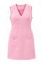Pink V-Neck Suede Mini Woven Plus Size Dress Tbbaw27Ah00087