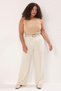 Stone Double Pleated High Waist Wide Leg Summer Woven Pants Tbbss25Ar00021