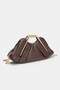 Dark Brown Gold Metal Handle Women's Mini Shoulder Bag Takaw27Py00003 - 2