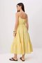 Light Yellow Straight Skirt with Flounces / Ruffles at the Waist Maxi Woven Dress Twoss24El00386 - 4