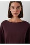 Waist Detailed Boat Neck Burgundy Top Regular Fit / Normal Cut 1620088-70223 - 6