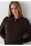Half-Zip Brown Sweater Regular Fit / Normal Cut 1711016-70240
