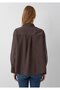 Striped Brown Shirt Oversize / Wide Cut 1220417-90777 - 5
