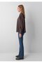 Striped Brown Shirt Oversize / Wide Cut 1220417-90777 - 4