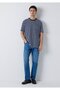 Striped Navy Blue T-Shirt Loose Fit / Comfortable Loose Cut 0613516-70490 - 2