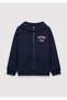 Hooded Navy Blue Sweatshirt 6S10183-84371 - 2
