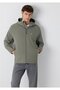 Hooded Spandex Khaki Jacket Regular Fit / Normal Cut 0110902-71484 - 2