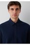 Navy Blue Knitted Shirt Regular Fit / Normal Cut 0212114-80872 - 6