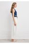 Pleated Waist Tie-Dye Ecru Trousers 1011257-70057 - 4