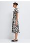 Linen Blend Printed Dress 1310742-91637 - 4