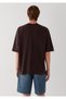 Textured Brown Basic T-Shirt Oversize / Wide Cut 0613665-88083 - 5