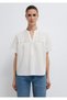 Embroidery Detailed Ecru Blouse 1211431-70057 - 4