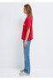 Slogan Printed Red T-Shirt Regular Fit / Normal Cut 1613734-70935 - 5