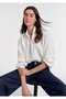 Embroidery Detailed White Shirt Regular Fit / Normal Cut 1211380-70057